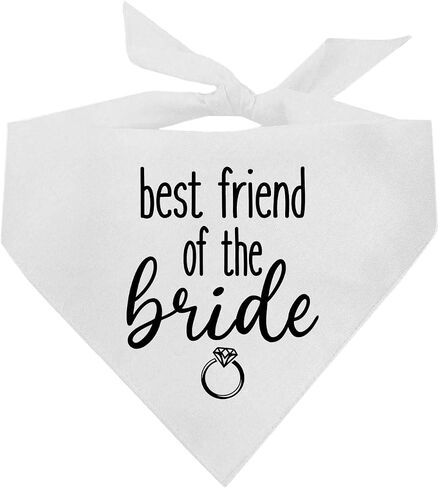 Best Friend of Bride Wedding Dog Bandana (White Os 657) in Kuwait