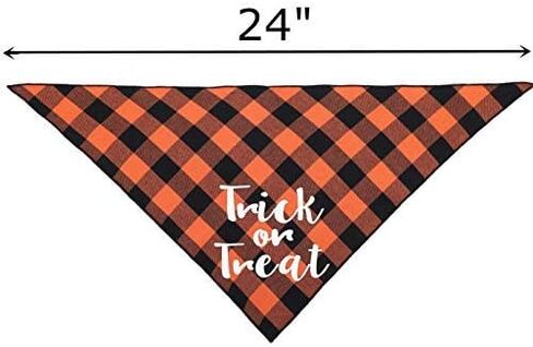 Holiday Plaid Dog Bandanas 3 Pack, Halloween Thanksgiving Christmas Scarf Set for Dogs in Saudi Arabia