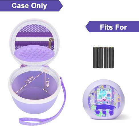 Case for Punirunes Virtual Pet Interactive Digital Toy, Kids Toys Box for Girls & Boys Ages 5 and up, with Partition to Protect Screen & Mesh Pocket for Small Electronic Accessories -Bag Only (Green) in Kuwait