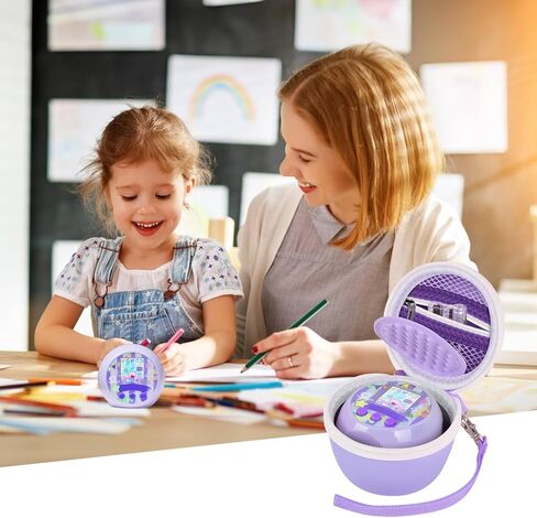 Case for Punirunes Virtual Pet Interactive Digital Toy, Kids Toys Box for Girls & Boys Ages 5 and up, with Partition to Protect Screen & Mesh Pocket for Small Electronic Accessories -Bag Only (Green) in Kuwait