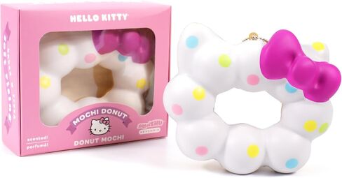 Hame Hello Kitty لطيف Mochi Donut Squishu Squishy Toys - بطيئة الصعود الأسرة مفاتيح لمصالح الحفلات ، كرة التوتر ، هدايا أعياد الميلاد ، kawaii squishy للأطفال ، الفتيات ، الأولاد ، البالغين - أبيض in Kuwait