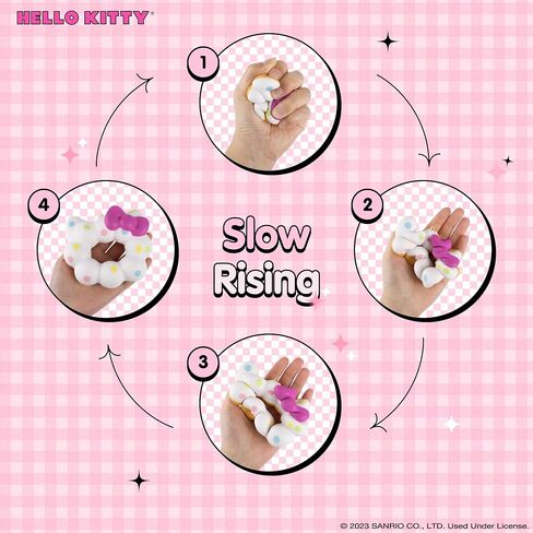 Hame Hello Kitty لطيف Mochi Donut Squishu Squishy Toys - بطيئة الصعود الأسرة مفاتيح لمصالح الحفلات ، كرة التوتر ، هدايا أعياد الميلاد ، kawaii squishy للأطفال ، الفتيات ، الأولاد ، البالغين - أبيض in Kuwait