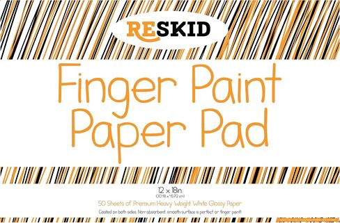 RESKID LARGE FAIR PASH PAD (12 × 18 بوصة) - 50 ورقة ، و 2 حزمة - لوازم الأطفال ، وورق أصابع للأطفال الصغار والأطفال ، وسادة الطلاء للأطفال ، وورق فني للأطفال (12x18 (2Pack)) in Kuwait