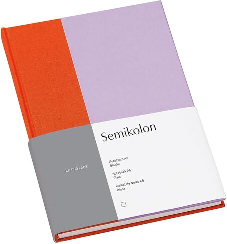 Semikolon Notebook A5, 176 Pages of Fine Swedish Paper, Plain Pages, Tangerine Lavender Cover in Saudi Arabia