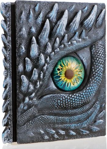 Mazeran 3D Dragon Big-Eye Hardcover Journalsed Journal ، و Vivid Handmade D & D Dragon Polystone B6 مخطط للكتابة في دفتر دفاتر دفاتر ، زخرفة المنزل الزخرفة الفنية الديكور in Kuwait