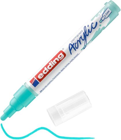 edding 5100 acrylic marker medium - beige - 1 waterproof acrylic paint marker - round nib 2-3mm - acrylic paint pen for drawing on canvas, art paper and wood - acrylic markers for pebbles in Saudi Arabia
