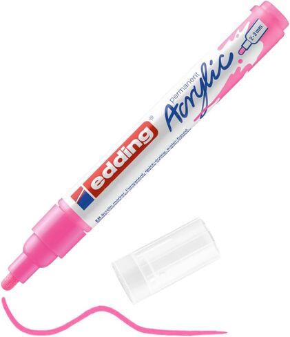 edding 5100 acrylic marker medium - beige - 1 waterproof acrylic paint marker - round nib 2-3mm - acrylic paint pen for drawing on canvas, art paper and wood - acrylic markers for pebbles in Saudi Arabia