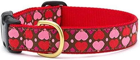 Up Country Valentine and Hearts Pattern Dog Collars and Leashes (All Hearts Dog Collar, Medium (12 to 18 Inches) 5/8 Inch Narrow Width) in Kuwait