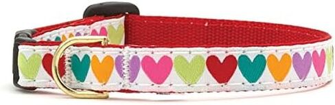 Up Country Valentine and Hearts Pattern Dog Collars and Leashes (All Hearts Dog Collar, Medium (12 to 18 Inches) 5/8 Inch Narrow Width) in Kuwait