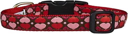 Up Country Valentine and Hearts Pattern Dog Collars and Leashes (All Hearts Dog Collar, Medium (12 to 18 Inches) 5/8 Inch Narrow Width) in Kuwait