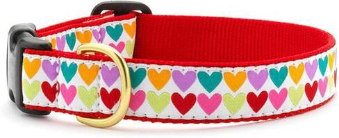 Up Country Valentine and Hearts Pattern Dog Collars and Leashes (All Hearts Dog Collar, Medium (12 to 18 Inches) 5/8 Inch Narrow Width) in Kuwait