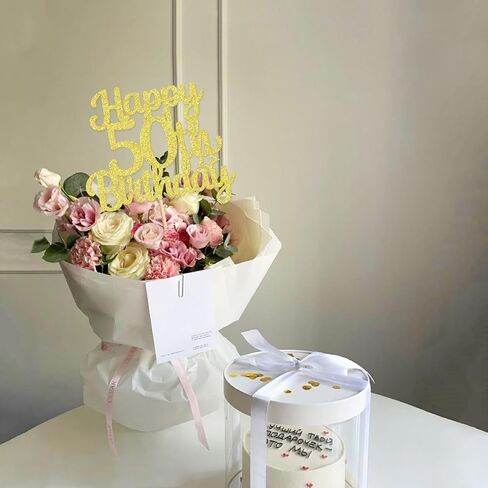 12pcs Happy 50th Birthday Party Centrepiece Gold 50th Table Table Decorations for Girls Boys 50th 50th 50 floral decorations for 50th Birthday Party Supplies (Gold 50th) in Kuwait