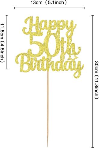 12pcs Happy 50th Birthday Party Centrepiece Gold 50th Table Table Decorations for Girls Boys 50th 50th 50 floral decorations for 50th Birthday Party Supplies (Gold 50th) in Kuwait