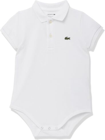 Lacoste Unisex Baby Organic Cotton Piqué Bodysuit in Recycled Cardboard Box Set in Saudi Arabia