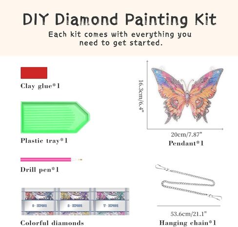 Zoretco DIY شنقا ماس ماس حرف الطلاء طقم طقم طقم ، 5Dات فنية الماس ، وأطقم الطلاء الماس للبالغين ، والفن الكريستالي الماس الخاص بنافذ زخرفة الأكريليك in Kuwait