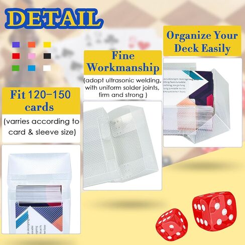 Deekin 18 Packs Deck Cards Box Trading Card Storage Box Case Carrying Case for Family Party Games Supplies(Bright Color,4 x 2.8 x 2 Inch) in Kuwait