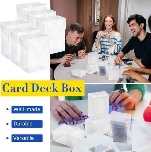 Deekin 18 Packs Deck Cards Box Trading Card Storage Box Case Carrying Case for Family Party Games Supplies(Bright Color,4 x 2.8 x 2 Inch) in Kuwait