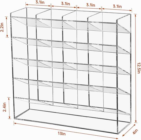 BEYGORM Acrylic Vertical Marker Organizer for 200 Markers,Angled Pen Holders Desktop Organization,Clear Large Stationary Pencil Holder for Desk,Art Supply Storage Organizers for School Supplie in Saudi Arabia