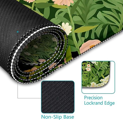Anime Cat Mouse Pad Green Desk Mat, XL Gaming Mouse Pad with Stitched Edges Non-Slip, Large Keyboard Mat for Desktop Computer Laptop Work Home Cute Office Desk Accessories 31.5x11.8 in in Saudi Arabia