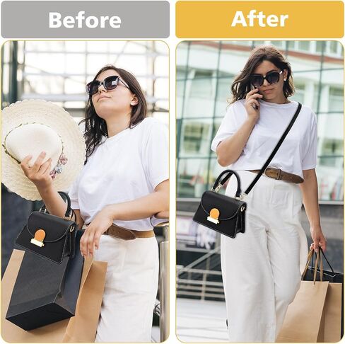 حزام مقبض حقيبة يد محفظة من الجلد الأسود مع مشابك دوارة قابلة للتعديل حزام لسيارة حقيبة الكتف in Kuwait