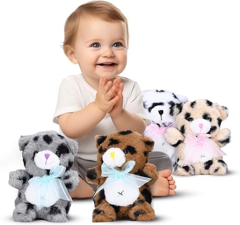 PixieCrush Teddy Bears Stuffed Animals Bundles - Big Teddy Bear for Baby Shower - Teddy Bear for Baby Soft and Durable - Handstitched Nose and Satin Bow Teddy Stuffed - Set of 4 - Polkadot in Saudi Arabia