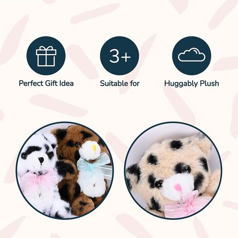 PixieCrush Teddy Bears Stuffed Animals Bundles - Big Teddy Bear for Baby Shower - Teddy Bear for Baby Soft and Durable - Handstitched Nose and Satin Bow Teddy Stuffed - Set of 4 - Polkadot in Saudi Arabia