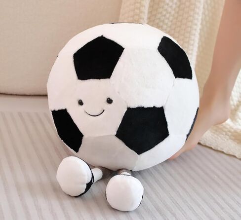 13.7" Cute Football Plush Toys Basketball Pillow Soft Stuffed Sport Throw Pillow Plush Ball Gift Sports Pillows Soccer Pillow (Football) in Saudi Arabia