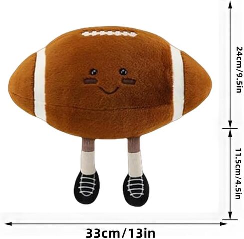 13.7" Cute Football Plush Toys Basketball Pillow Soft Stuffed Sport Throw Pillow Plush Ball Gift Sports Pillows Soccer Pillow (Football) in Saudi Arabia