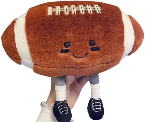 13.7" Cute Football Plush Toys Basketball Pillow Soft Stuffed Sport Throw Pillow Plush Ball Gift Sports Pillows Soccer Pillow (Football) in Saudi Arabia