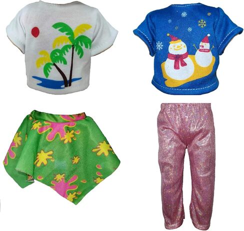 14Pcs Doll Clothes Accessories for 14.5 Inch Wellie American Dolls Girl Wishers,Clothing Outfits Skirt Leggings Tops for 14in Girl Dolls(Skirt) in Saudi Arabia