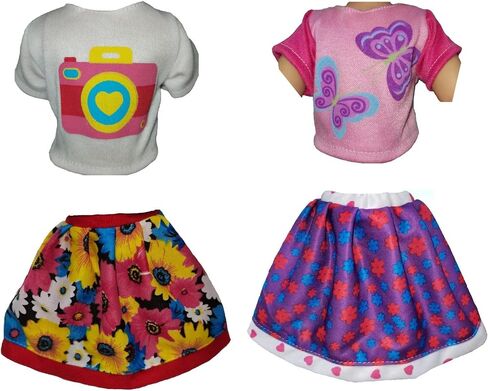 14Pcs Doll Clothes Accessories for 14.5 Inch Wellie American Dolls Girl Wishers,Clothing Outfits Skirt Leggings Tops for 14in Girl Dolls(Skirt) in Saudi Arabia