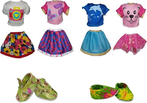 14Pcs Doll Clothes Accessories for 14.5 Inch Wellie American Dolls Girl Wishers,Clothing Outfits Skirt Leggings Tops for 14in Girl Dolls(Skirt) in Saudi Arabia