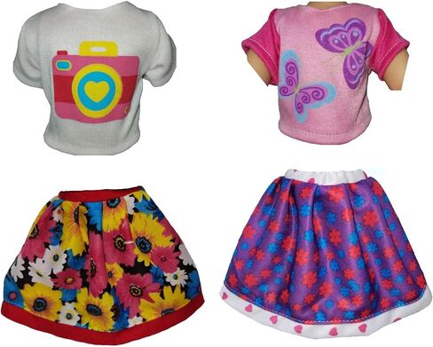 14Pcs Doll Clothes Accessories for 14.5 Inch Wellie American Dolls Girl Wishers,Clothing Outfits Skirt Leggings Tops for 14in Girl Dolls(Skirt) in Saudi Arabia