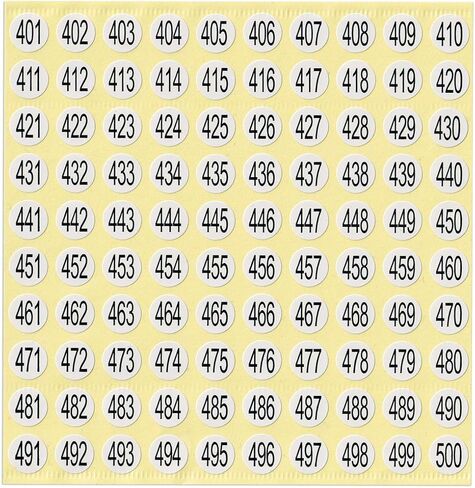 dealzEpic - Number Stickers - 1 to 50 Round Self Adhesive Stickers | Inventory/Storage Organizing Stickers - Set of 15 Sheets in Kuwait