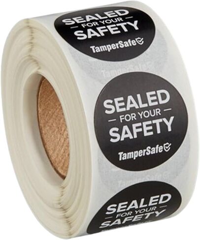 Angel’S Peel Lounge Green Tamper Proof Stickers 250 Counts in 1 Roll - 1x3 Inch Self Adhesive Tamper Evident Tape Seal Stickers for Food Delivery Labels of Bags, Cups, Bottles or Boxes in Saudi Arabia