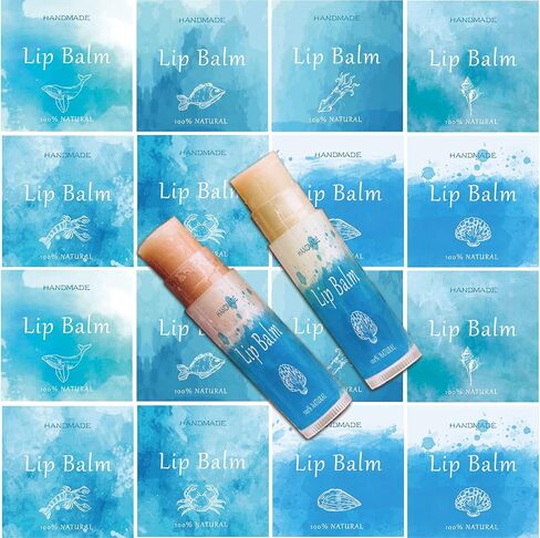 CRASPIRE 80pcs 8 أنماط ملصقات للبلسم الشفاه الورقية المغلفة العسل النحل أنابيب مربع الشفاه الملصقات ملصقات ملصقات طبيعية محلية الصنع ذاتية الشعار للحاويات. in Kuwait