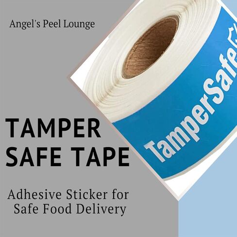 Angel’S Peel Lounge Green Tamper Proof Stickers 250 Counts in 1 Roll - 1x3 Inch Self Adhesive Tamper Evident Tape Seal Stickers for Food Delivery Labels of Bags, Cups, Bottles or Boxes in Kuwait