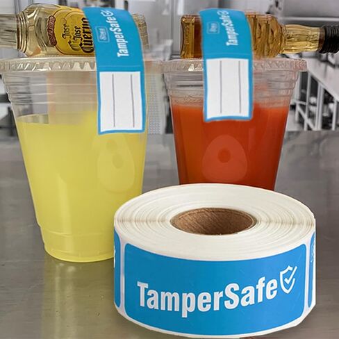 Angel’S Peel Lounge Green Tamper Proof Stickers 250 Counts in 1 Roll - 1x3 Inch Self Adhesive Tamper Evident Tape Seal Stickers for Food Delivery Labels of Bags, Cups, Bottles or Boxes in Kuwait