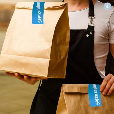 Angel’S Peel Lounge Green Tamper Proof Stickers 250 Counts in 1 Roll - 1x3 Inch Self Adhesive Tamper Evident Tape Seal Stickers for Food Delivery Labels of Bags, Cups, Bottles or Boxes in Kuwait