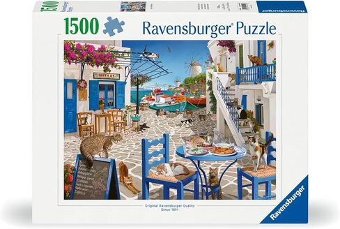 Ravensburger Cats of Mykonos 1500 Piece Jigsaw Puzzle | Great Group Activity | Renowned Brand | FSC-Certified Material in Kuwait