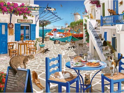 Ravensburger Cats of Mykonos 1500 Piece Jigsaw Puzzle | Great Group Activity | Renowned Brand | FSC-Certified Material in Kuwait