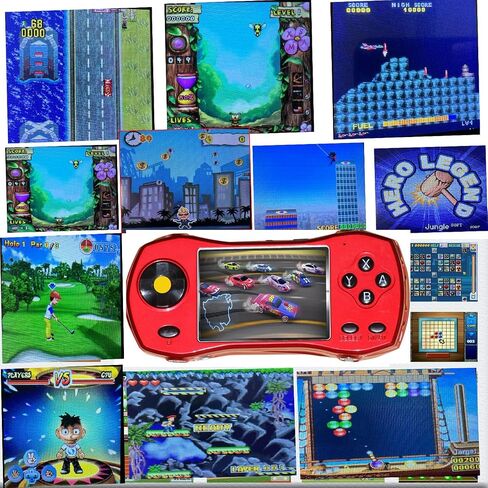 Handheld Game Console for Kids Preloaded 240 Retro Video Games, Portable Gaming Player with Rechargeable Battery 3.0" LCD Screen, Mini Arcade Electronic Toy Gifts for Boys Girls in Saudi Arabia