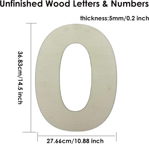 Unleash Your Creativity with 14.5" Unfinished Wood DIY Letters & Numbers - Perfect for Crafting, Painting, and Decorating - Ready for Your Personal Touch/Letter F in Saudi Arabia