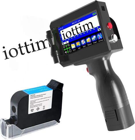 ترقية طابعة Inkjet محمولة ، طابعة حبر طائرة للنص QRCode باركود تاريخ الوقت رقم دفعة شعار طباعة على قطعة قماش خشبية معدنية من البلاستيك (طابعة الحبر المحمولة) in Kuwait