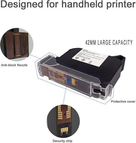ترقية طابعة Inkjet محمولة ، طابعة حبر طائرة للنص QRCode باركود تاريخ الوقت رقم دفعة شعار طباعة على قطعة قماش خشبية معدنية من البلاستيك (طابعة الحبر المحمولة) in Kuwait