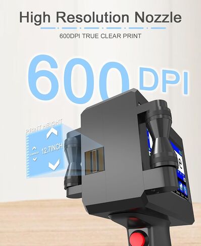 ترقية طابعة Inkjet محمولة ، طابعة حبر طائرة للنص QRCode باركود تاريخ الوقت رقم دفعة شعار طباعة على قطعة قماش خشبية معدنية من البلاستيك (طابعة الحبر المحمولة) in Kuwait