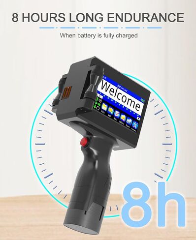 ترقية طابعة Inkjet محمولة ، طابعة حبر طائرة للنص QRCode باركود تاريخ الوقت رقم دفعة شعار طباعة على قطعة قماش خشبية معدنية من البلاستيك (طابعة الحبر المحمولة) in Kuwait