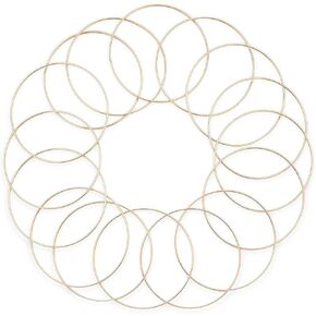 Bright Creations Metal Rings for Crafts, Macrame, and Dream Catchers (6 in, Gold, 16 Pack)
