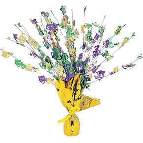 Fun Express - Mardi Gras Foil Burst Decoration for Mardi Gras - Party Decor - General Decor - Centerpieces - Mardi Gras - 1 Piece