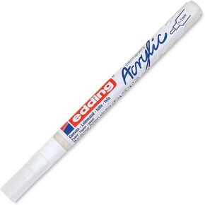edding 5300 acrylic marker fine - beige - 1 waterproof acrylic paint marker - fine round nib 1-2mm - acrylic paint pen for drawing on canvas, art paper and wood - acrylic markers for pebbles